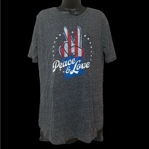 Women’s Royce Brand Peace and Love Shirt Size Large 4th of July